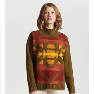 Pendleton Multicolor Geometric Turtleneck Sweater